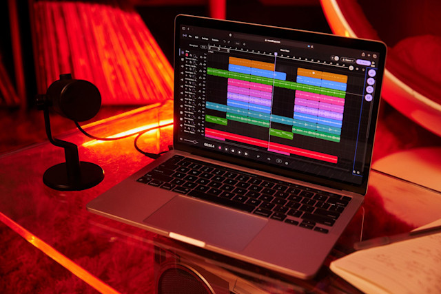 Soundtrap studio on a laptop