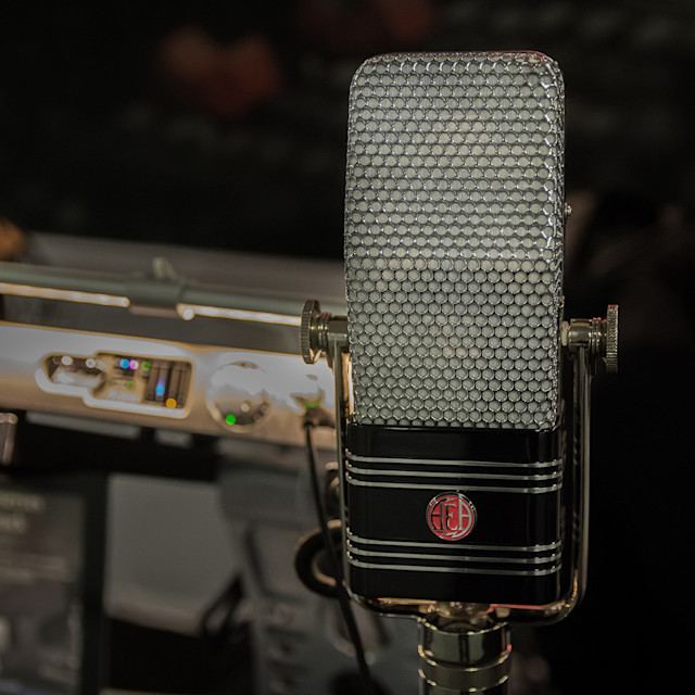 An AEA ribbon microphone