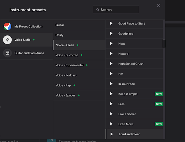 Soundtrap instrument presets
