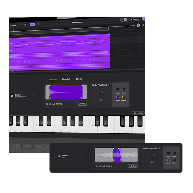 Image of sampler in full feature mode
