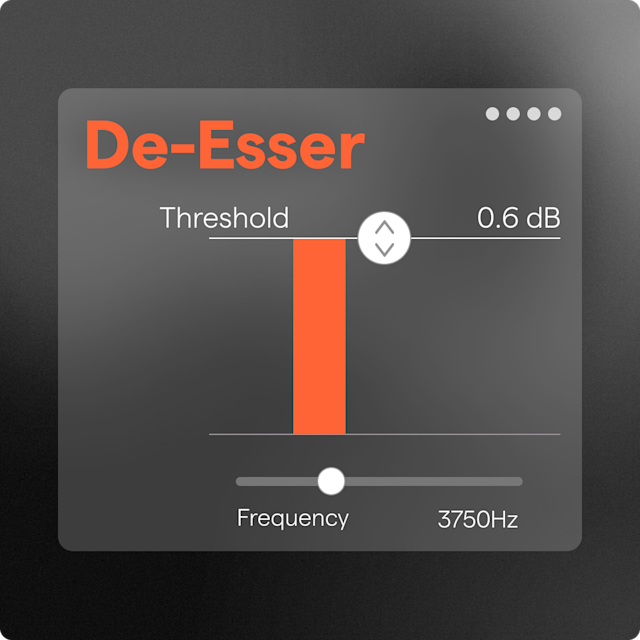 Image of the Soundtrap De-Esser interface