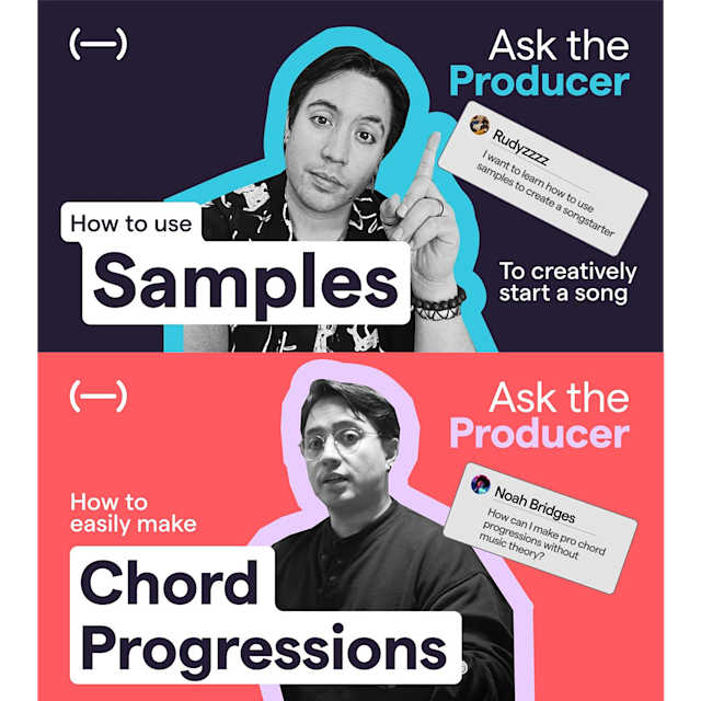 Ask the producer series thumbnails with Adam