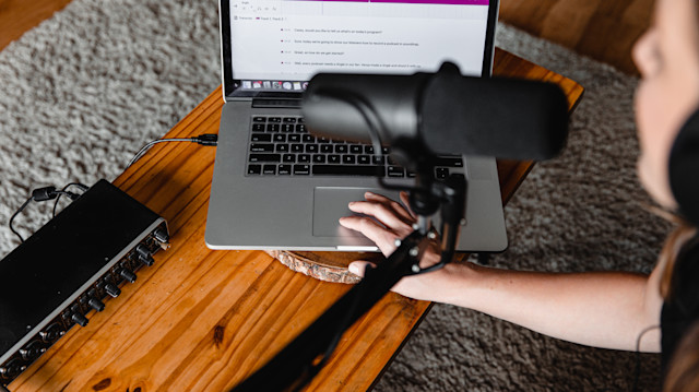 Podcasting equipment for recording pods in Soundtrap