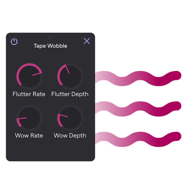 Image of the Tape Wobbler Effect plugin in Soundtrap