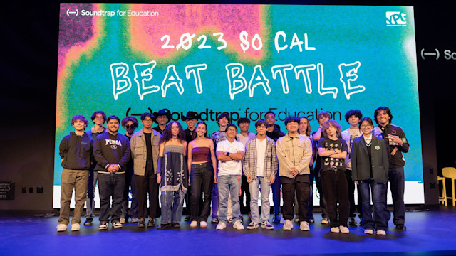 Soundtrap's Beat Battle Contestants of 2023 on stage at Spotify
