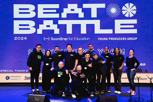 The Team behind Socal Beat Battle on stage