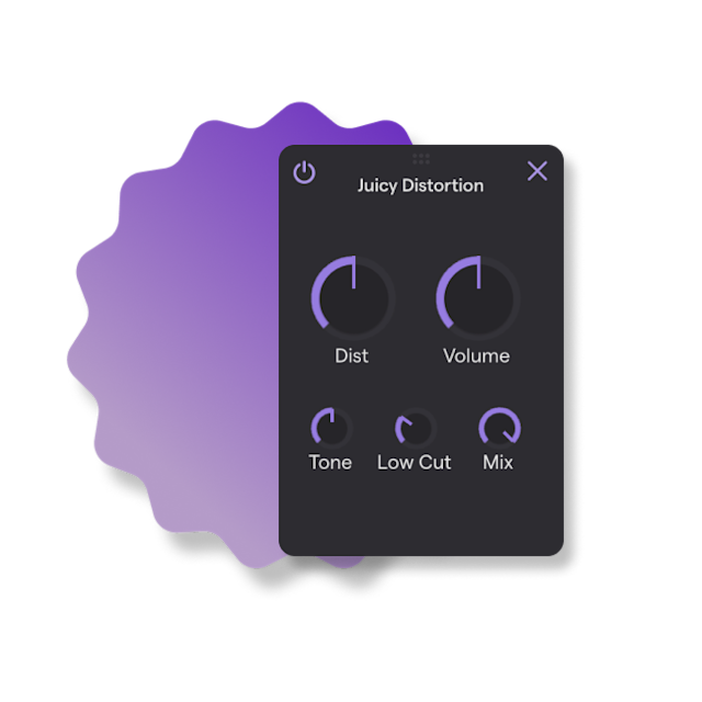 The Juicy Distortion effect in Soundtrap