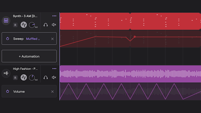 Soundtrap's automation feature shown in the studio