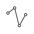 Das Symbol zeigt Punkte, die durch Linien verbunden sind.